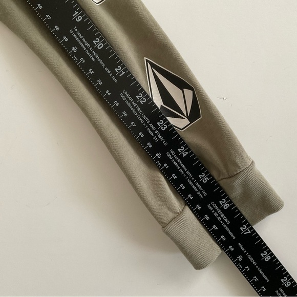 Volcom Farm to Yarn Long Sleeve Crop Tee XS Green Organic Cotton Long Sleeve Top - Picture 6 of 8